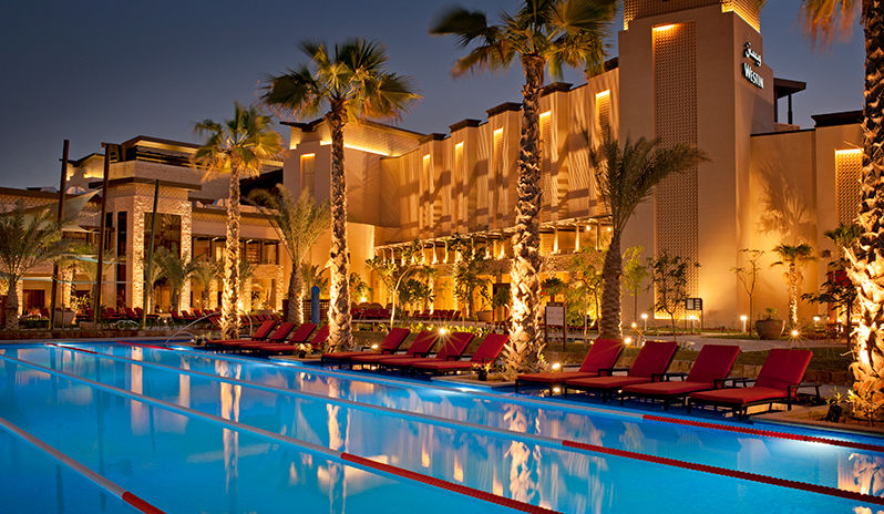 The Westin Abu Dhabi Golf Resort Spa Lap Pool At Night