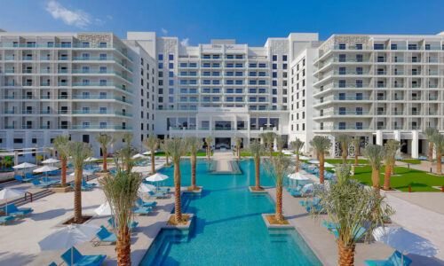 Hilton Abu Dhabi Yas Island Pool Facade Day