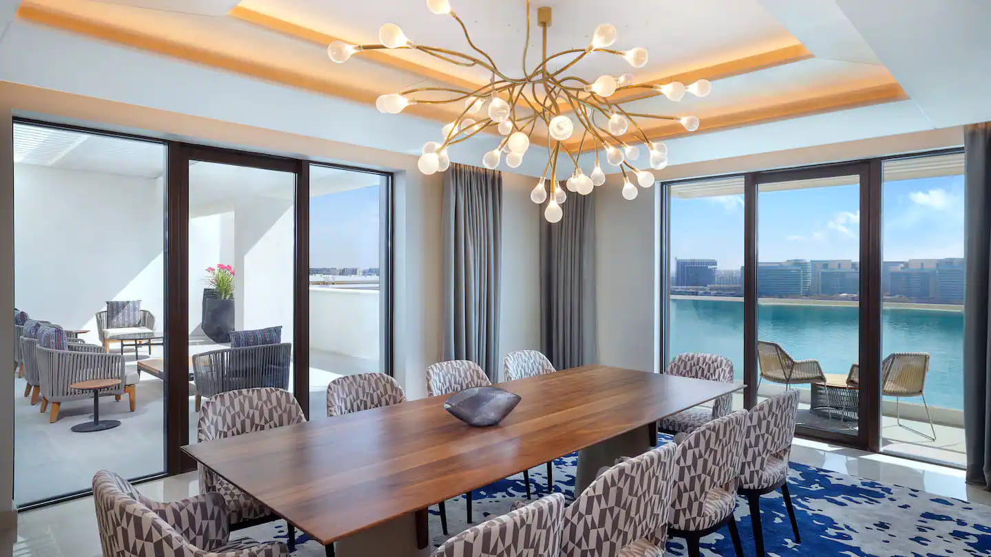 Hilton Abu Dhabi Yas Island Presidential Suite Dining