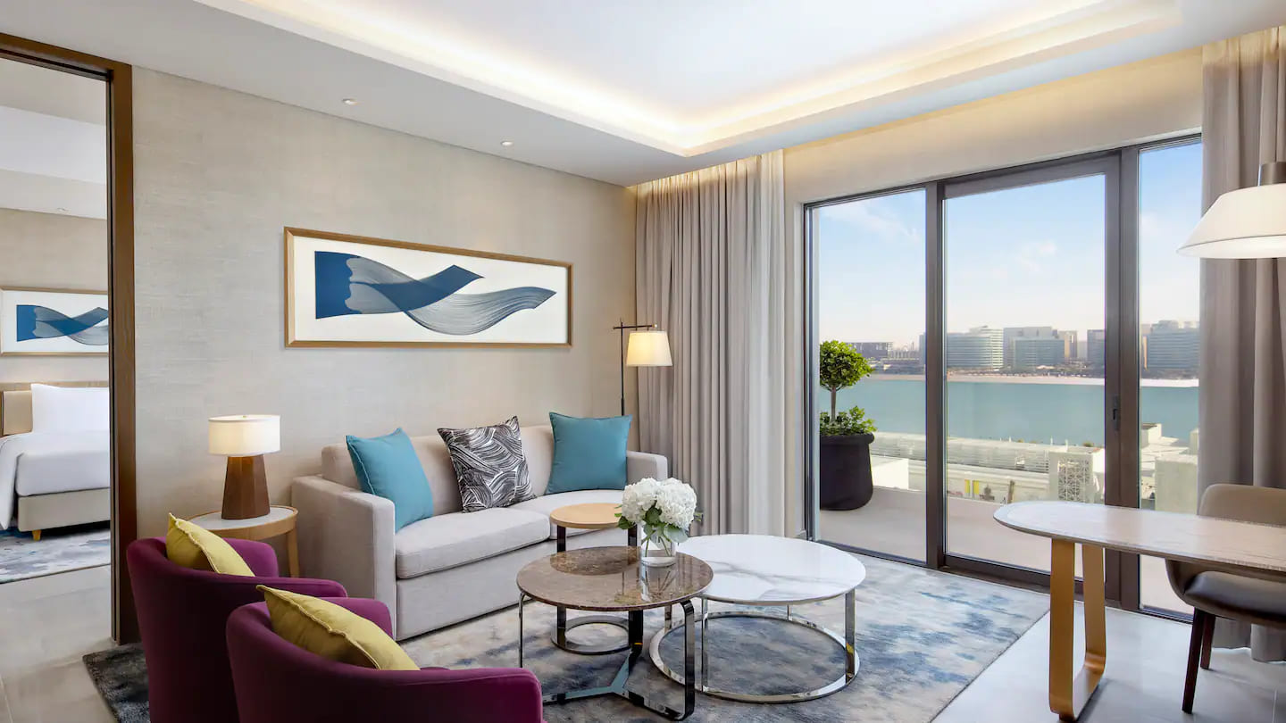 Hilton Abu Dhabi Yas Island Two Bedroom Suite Living