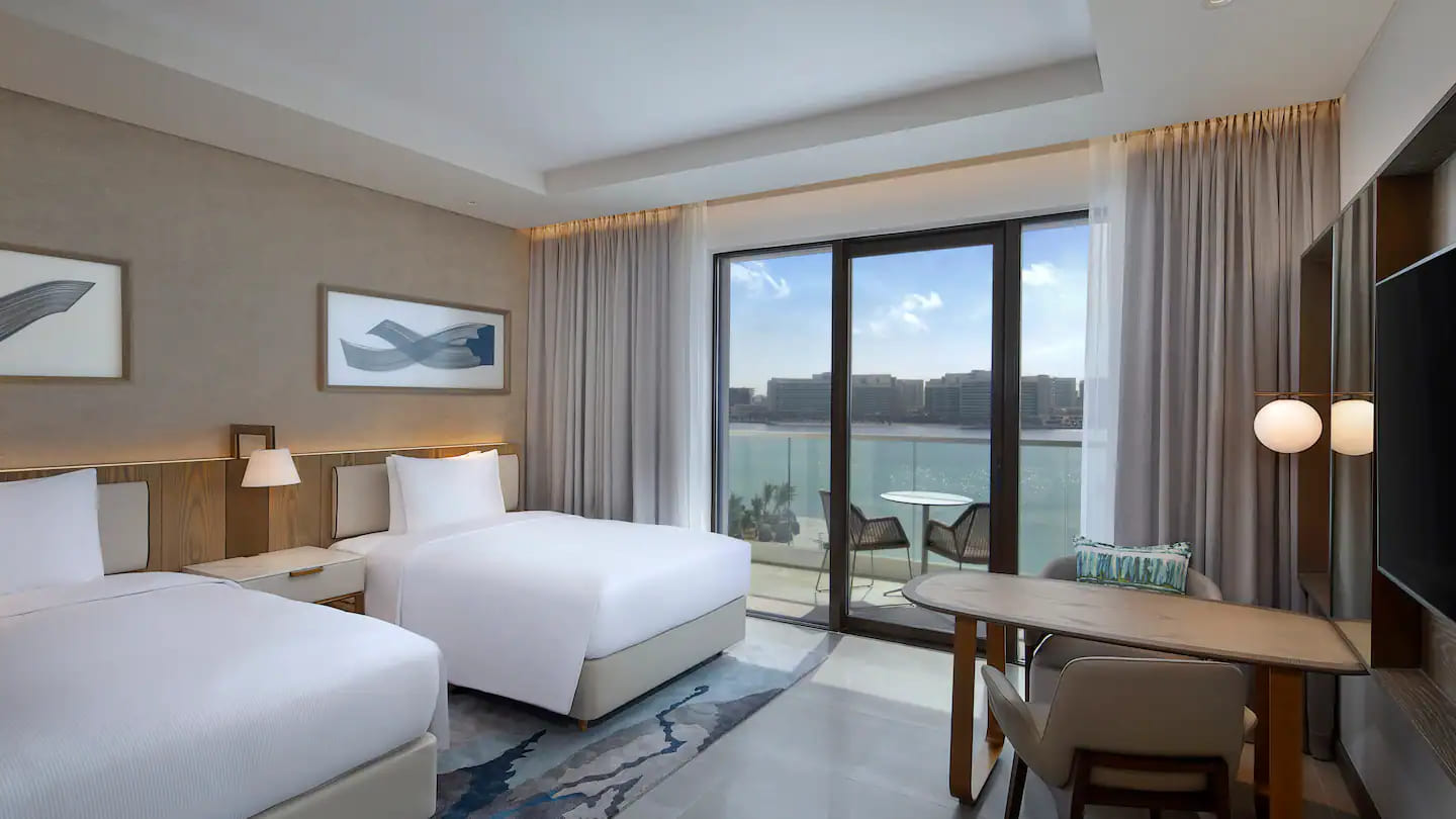 Hilton Abu Dhabi Yas Island Two Double Bed Deluxe Bay View