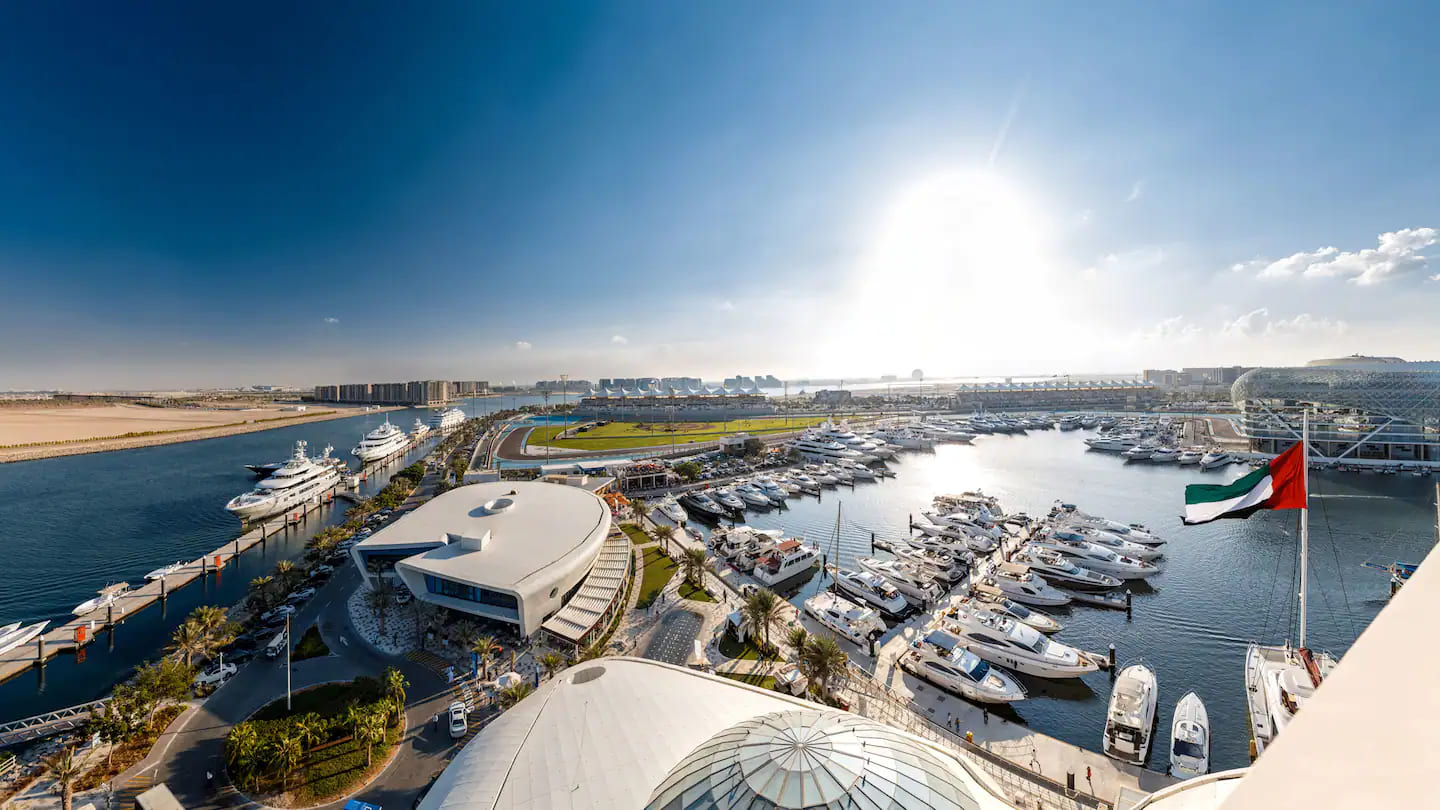 Hilton Abu Dhabi Yas Island Yasmarina Aerial Shot 1