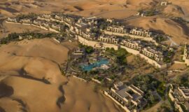 Qasr Al Sarab Desert Resort Aerial