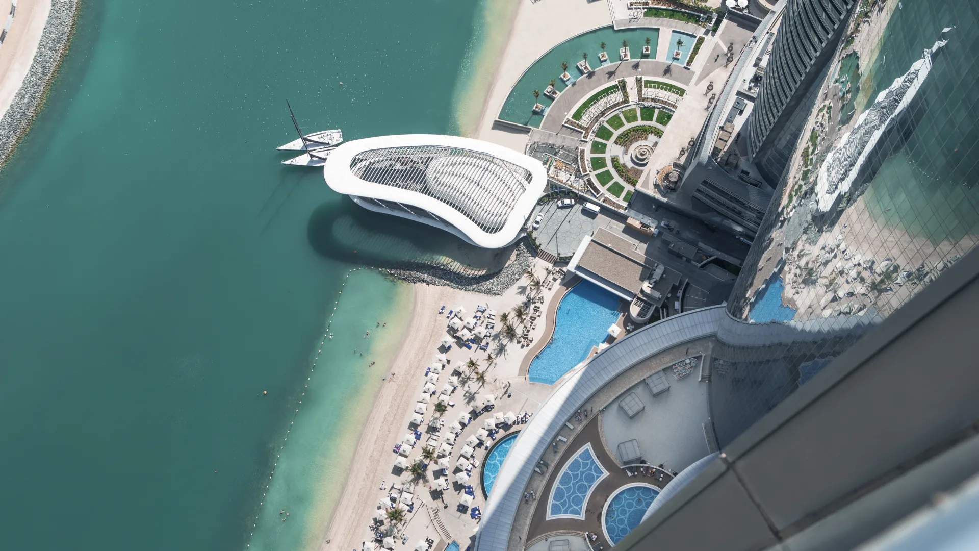 Conrad Abu Dhabi Pool Beach Top View